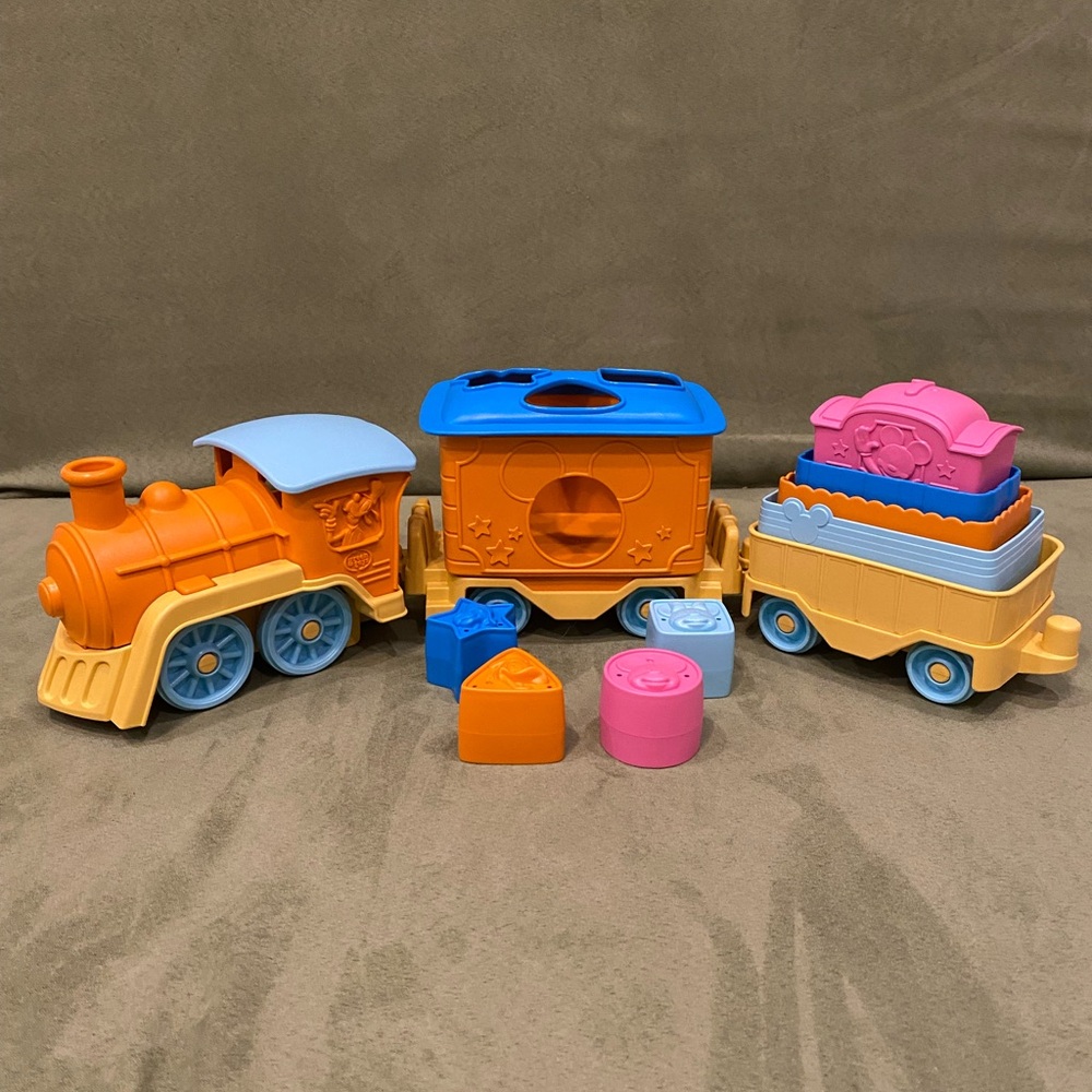 Mickey Mouse and Friends Stack and Sort Train by Green Toys - Retired - COMPLETE